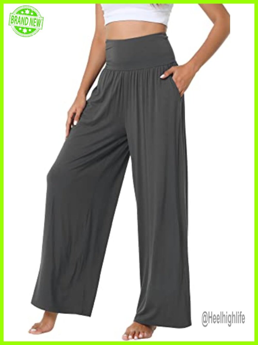 Bamboo Viscose Palazzo Lounge Pajama Pants Wide Leg with Pockets